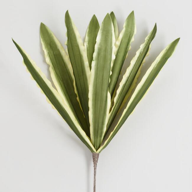 Large Faux Variegated Aloe Stem
