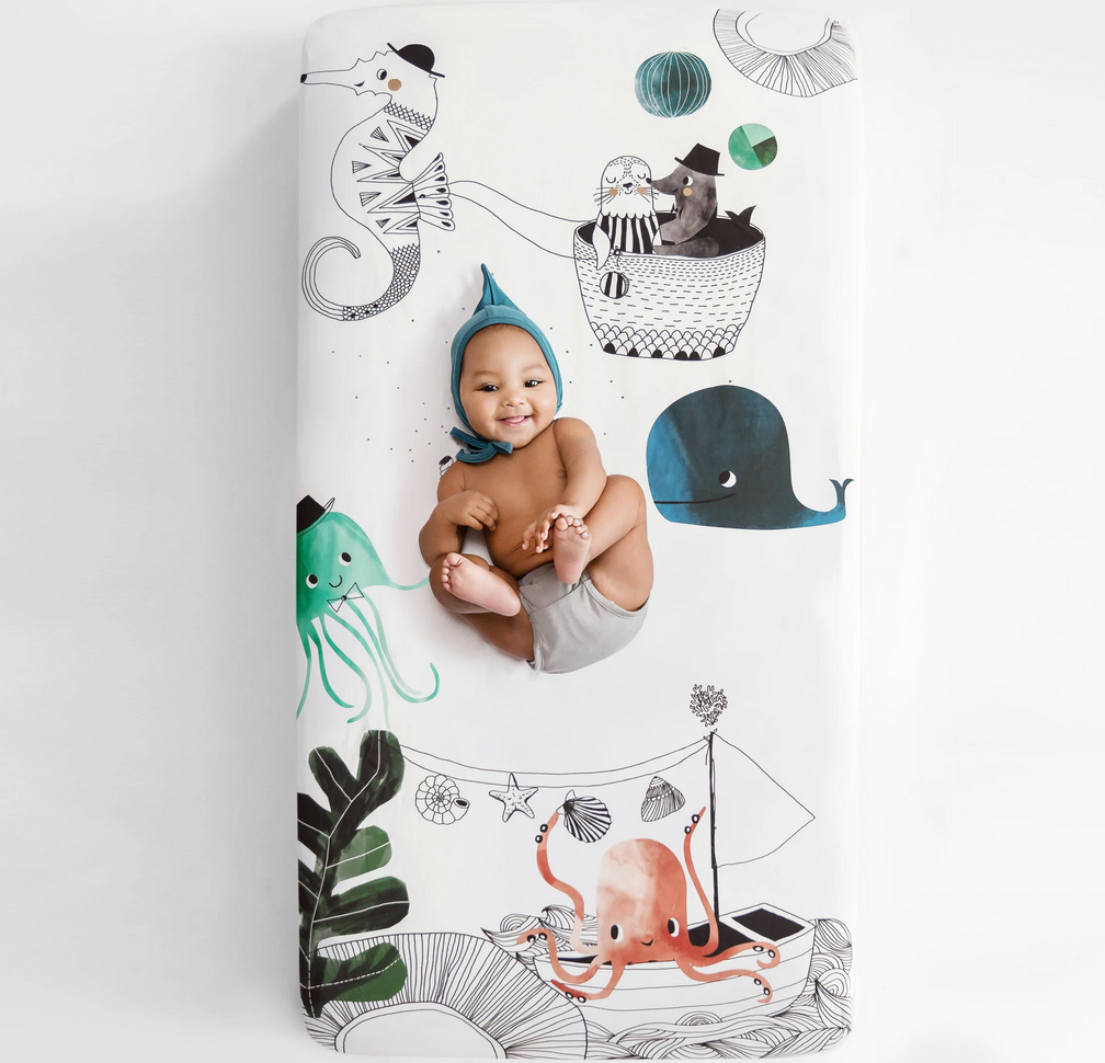 Underwater Love Mini Crib Sheet